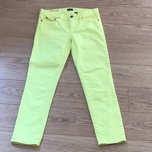 J Crew Lemon Yellow toothpick skinny 26 like new